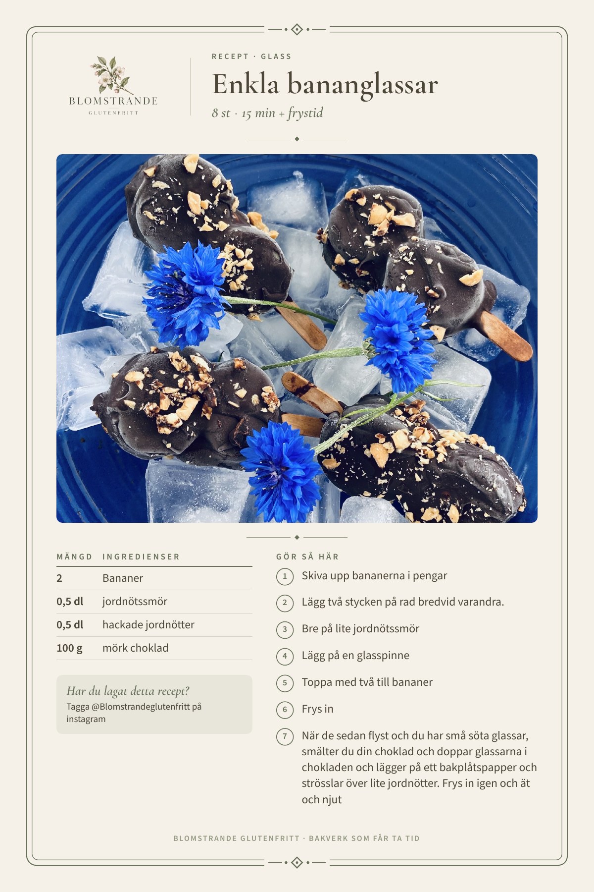 Enkel Bananglass, recept