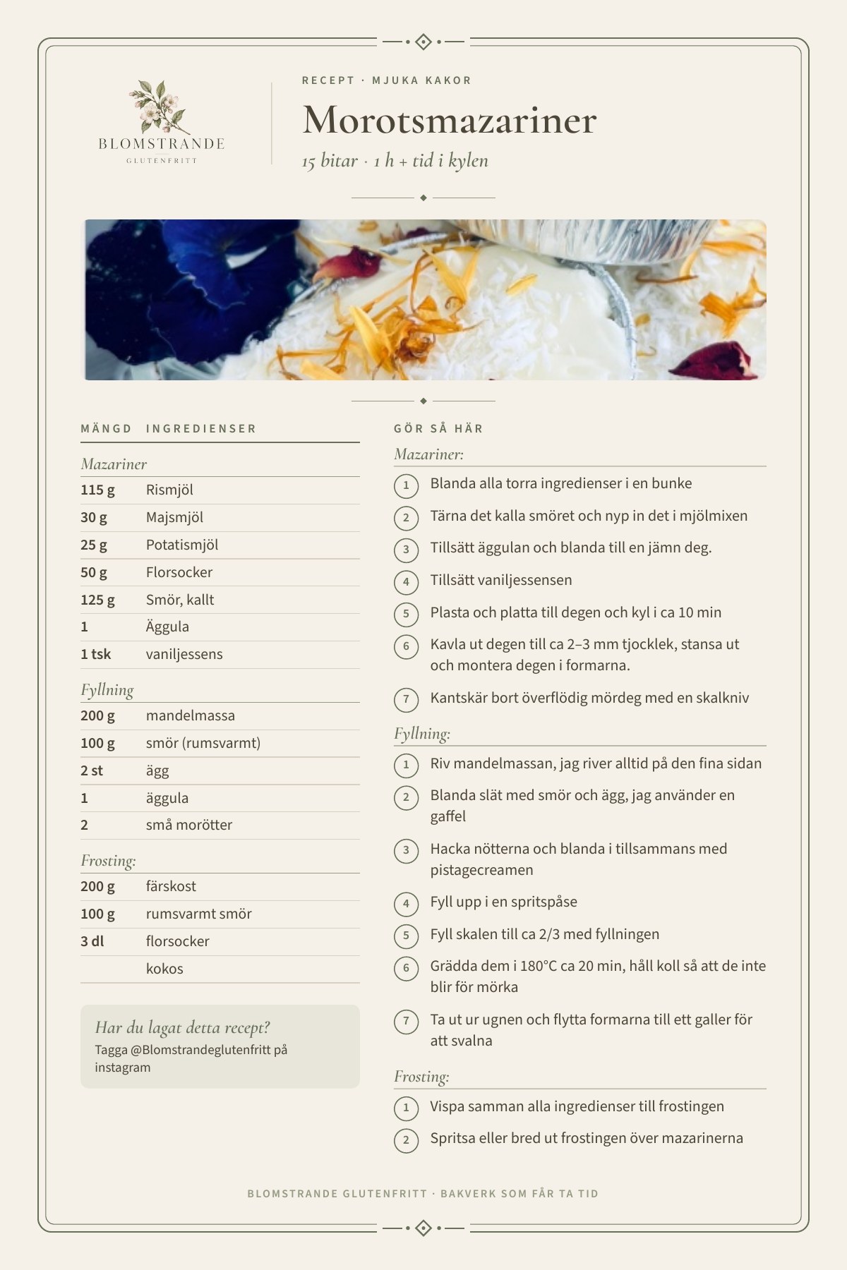 Morotsmazariner, recept