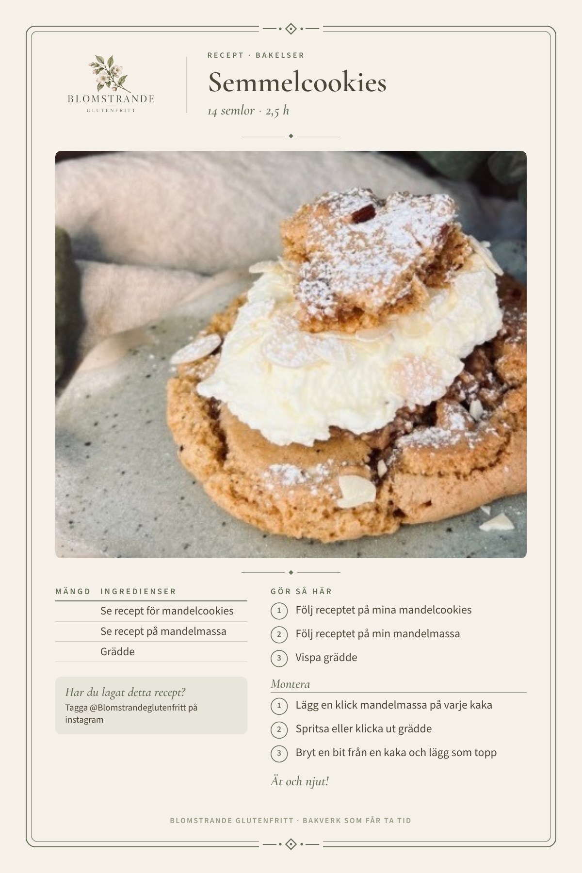 Semmelcookies (variant), recept